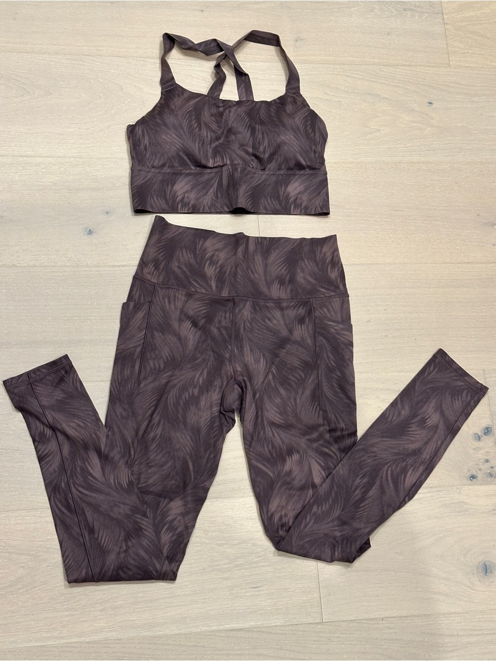 Athleta Two-Piece Legging & Strappy Sports Bra Set